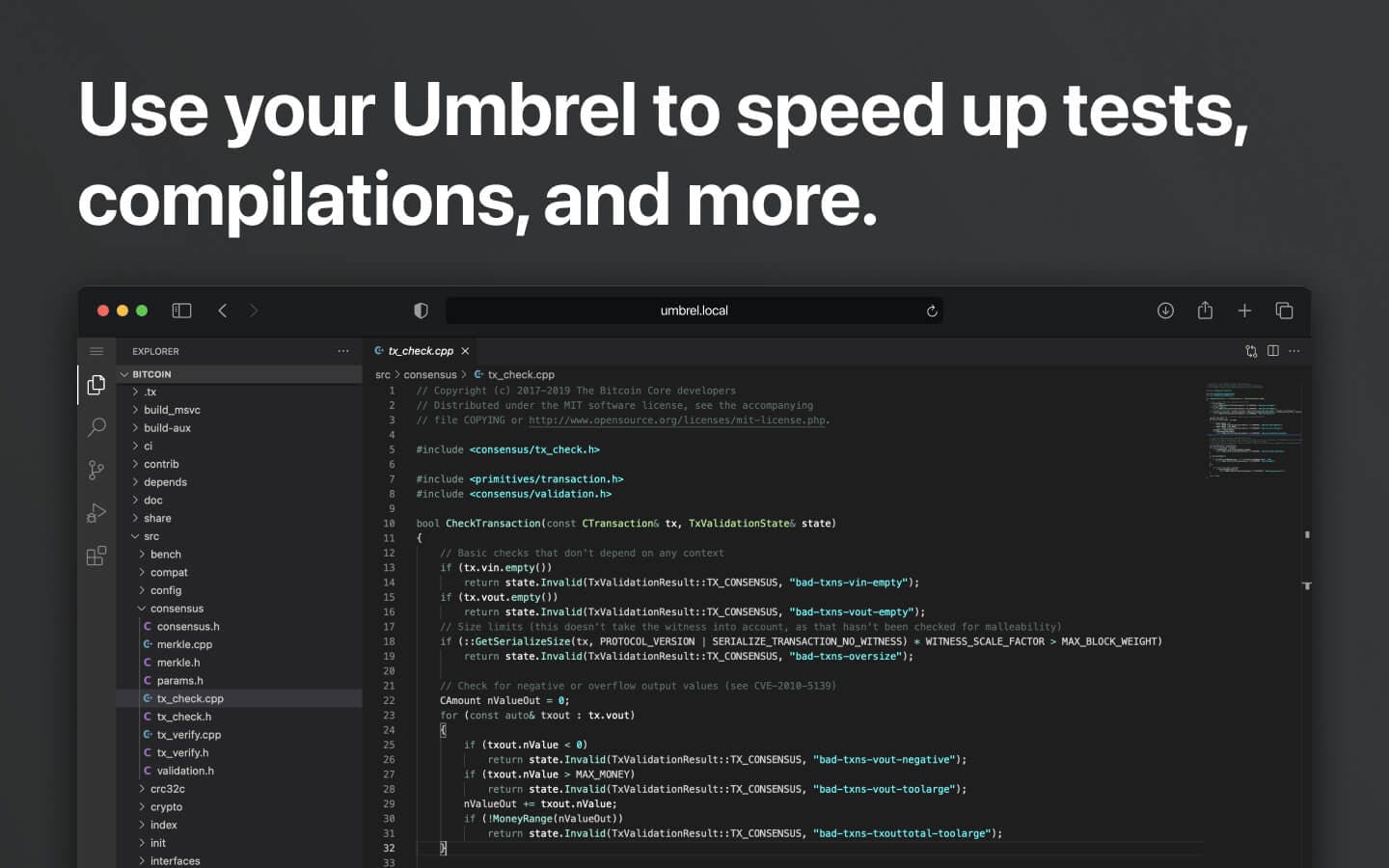 Screenshot 2 of code-server app on Umbrel App Store