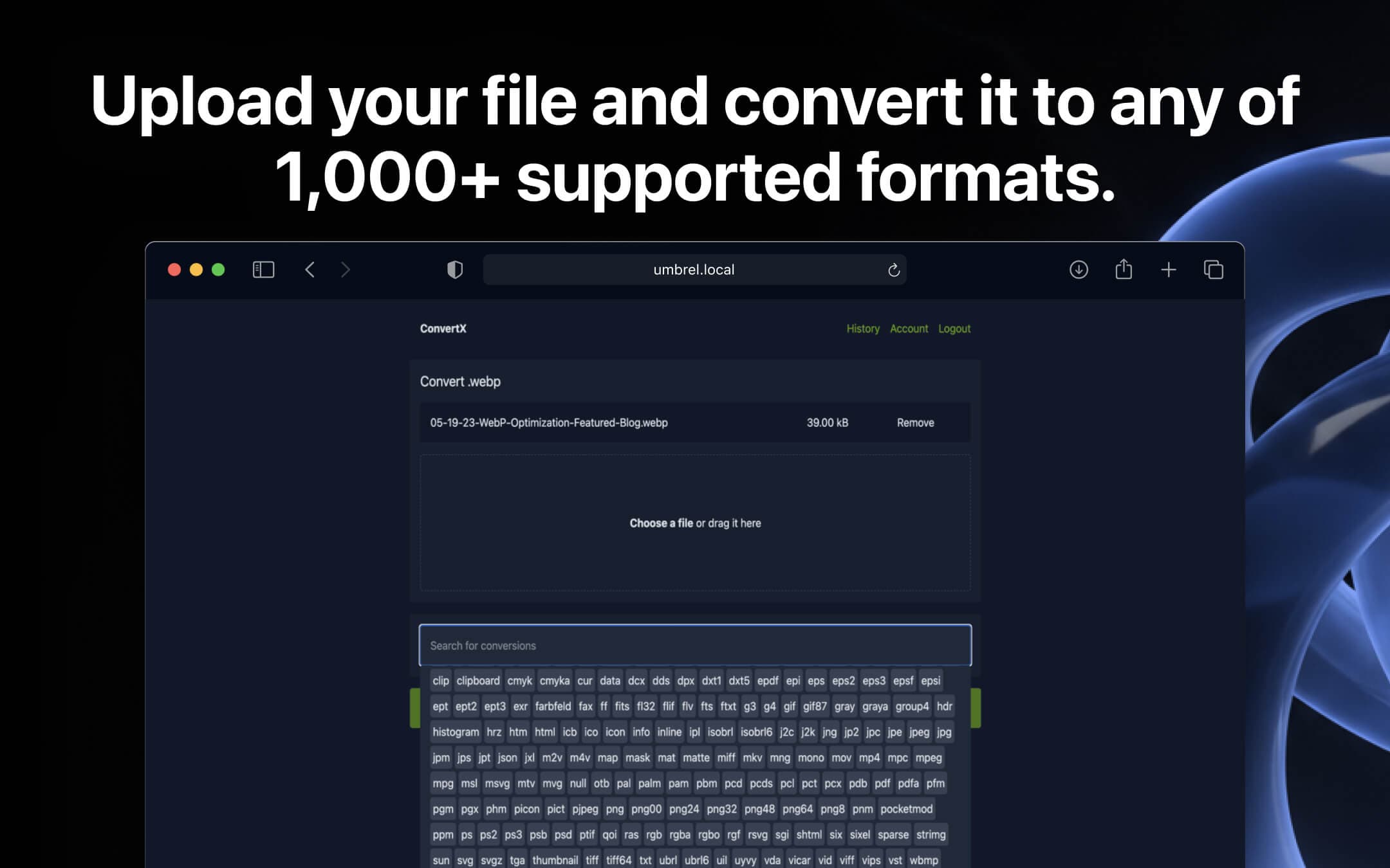 Screenshot 1 of ConvertX app on Umbrel App Store