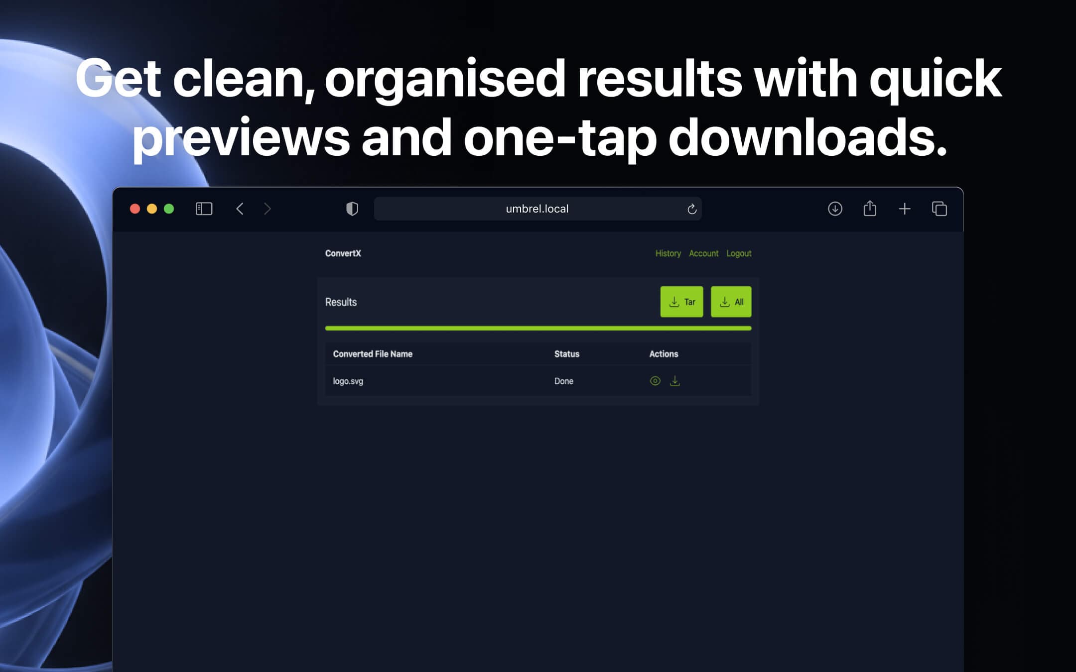 Screenshot 2 of ConvertX app on Umbrel App Store