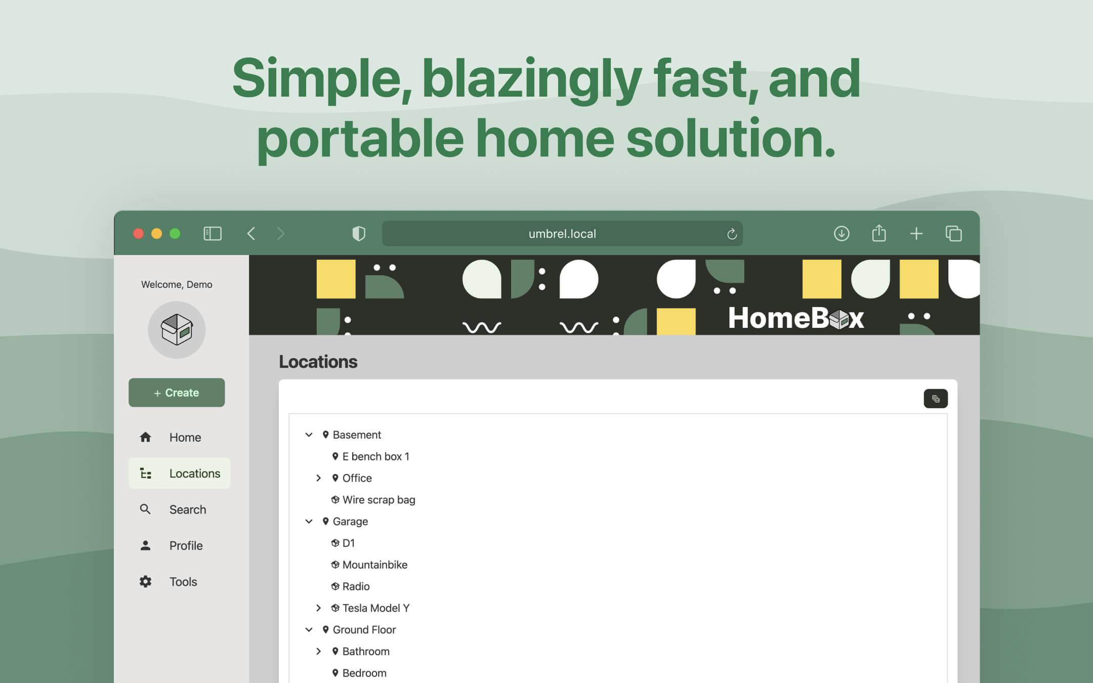 Screenshot 2 of HomeBox app on Umbrel App Store