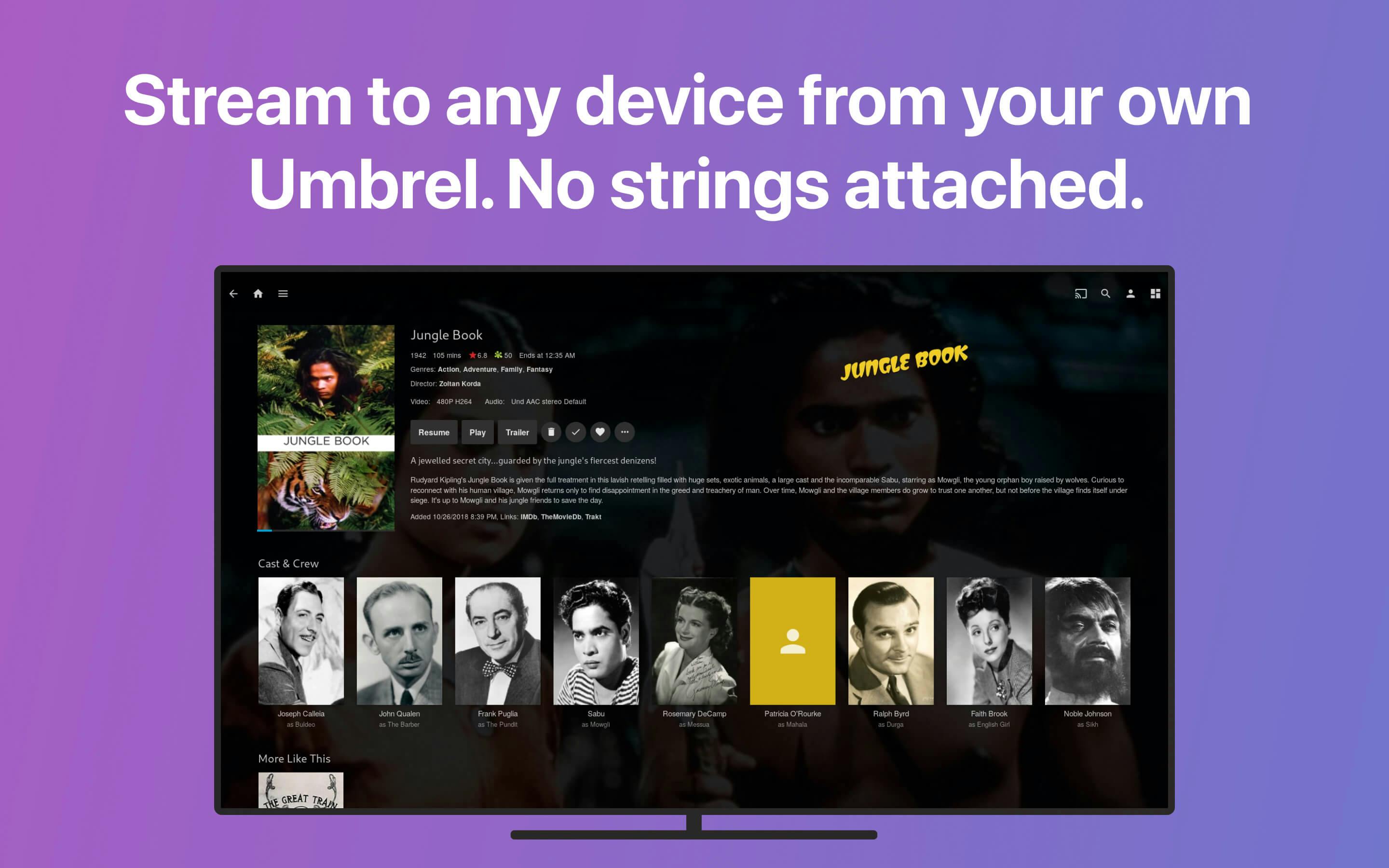 Screenshot 1 of Jellyfin app on Umbrel App Store