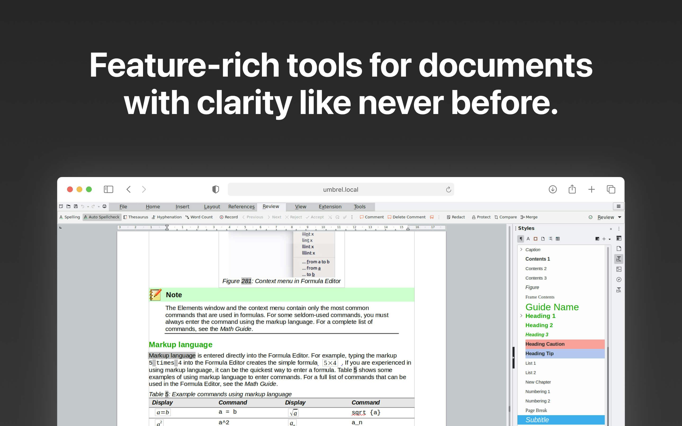 Screenshot 3 of LibreOffice app on Umbrel App Store