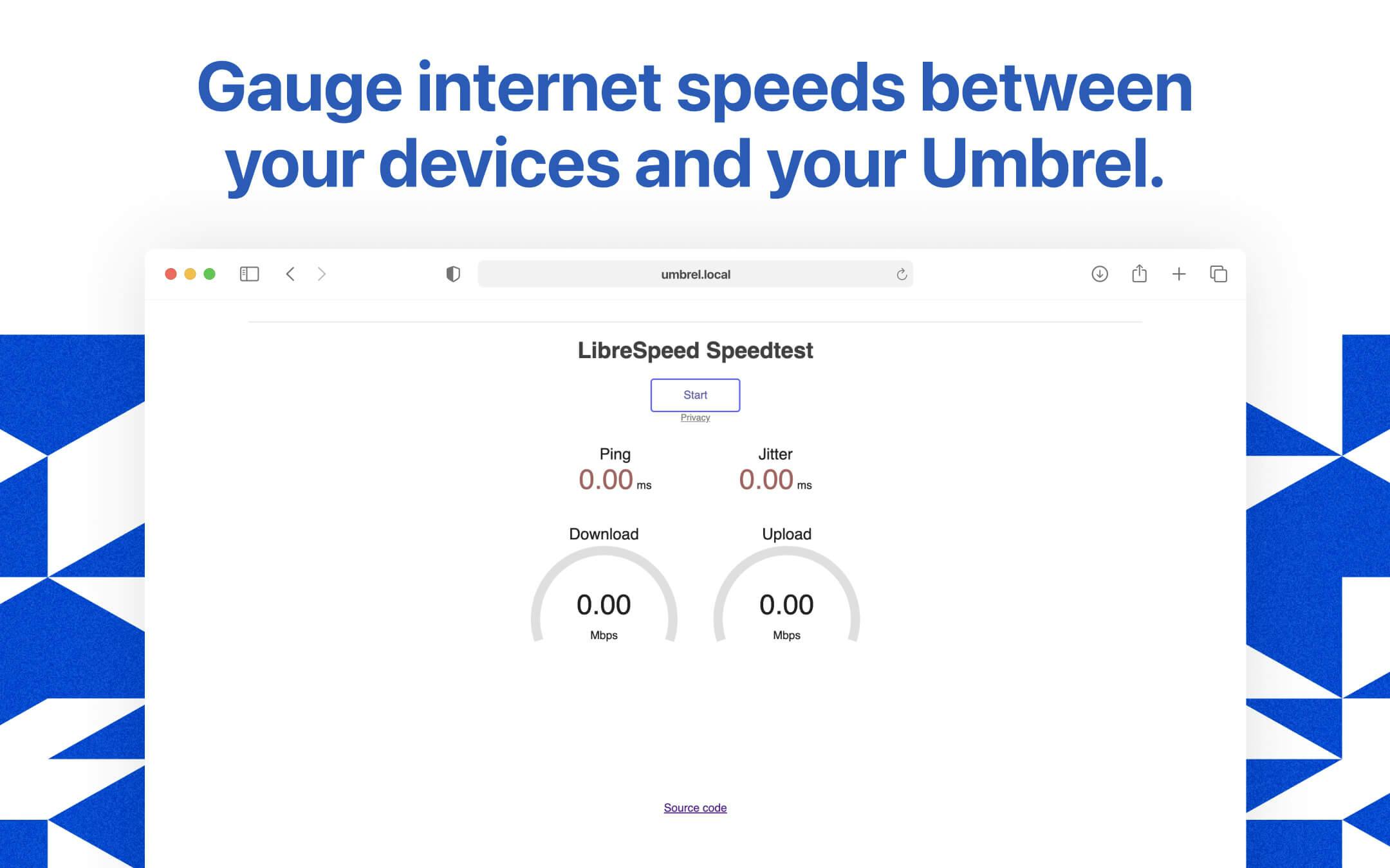 Screenshot 1 of LibreSpeed app on Umbrel App Store