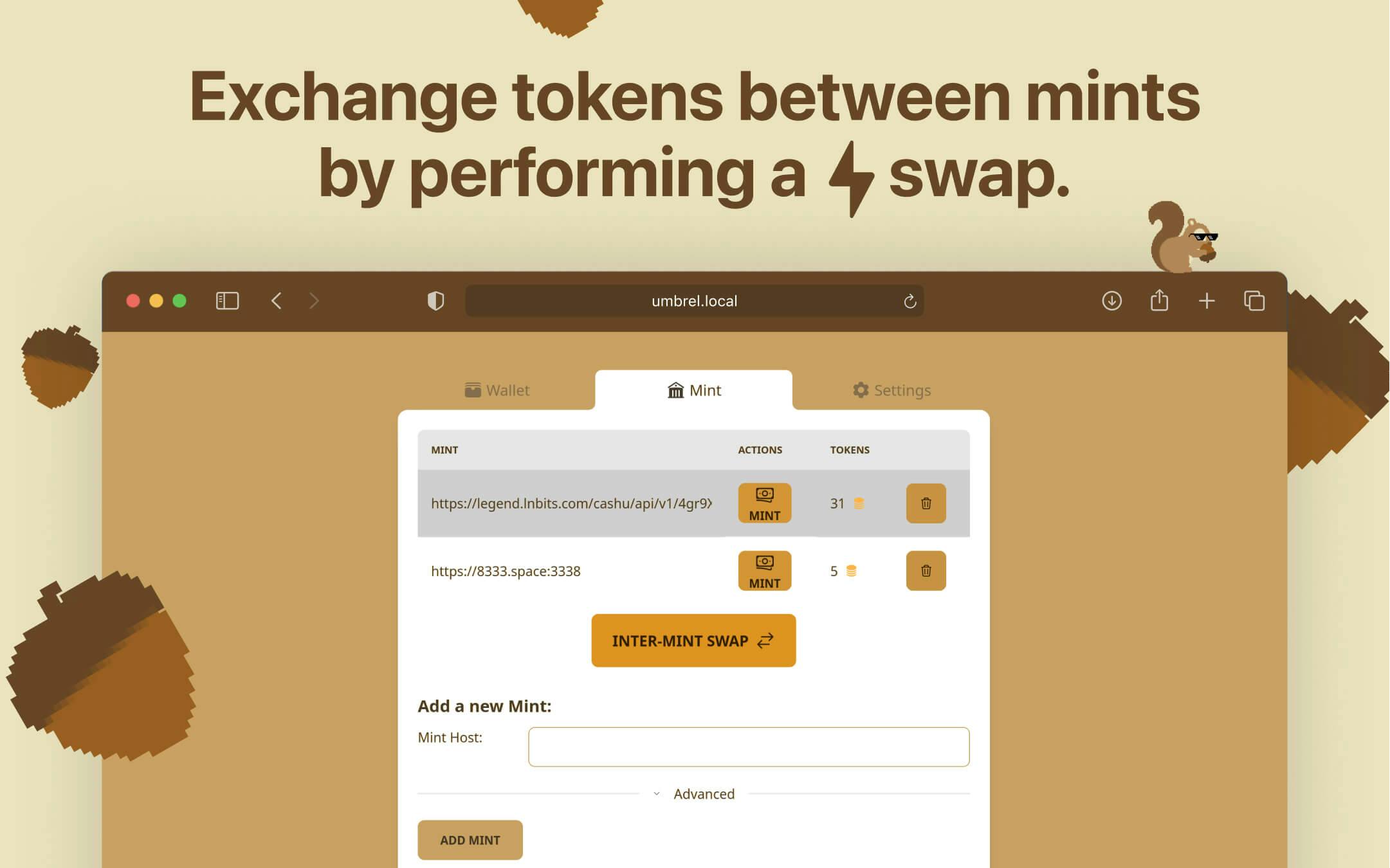 Screenshot 3 of Nutstash Wallet app on Umbrel App Store