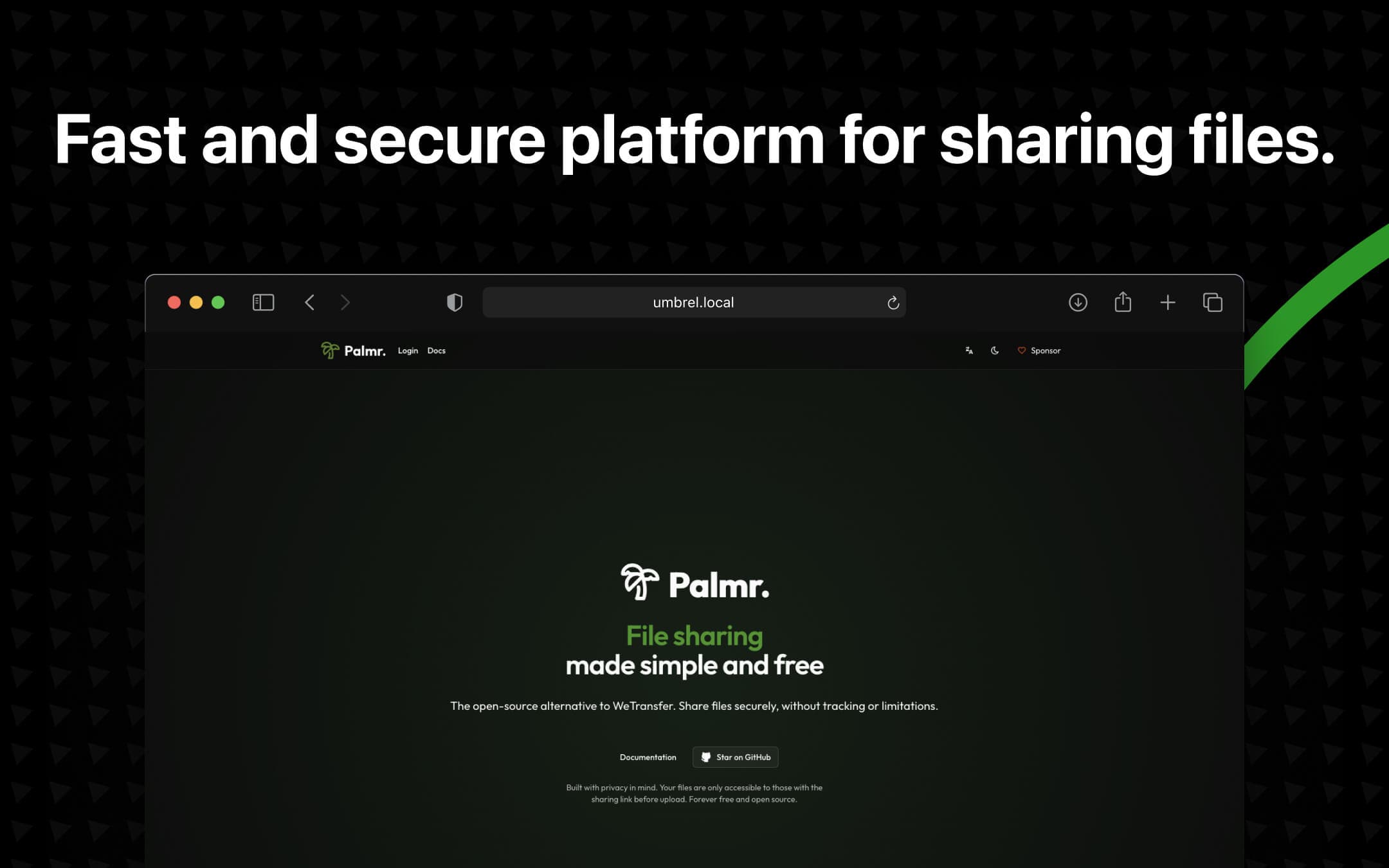 Screenshot 1 of Palmr app on Umbrel App Store