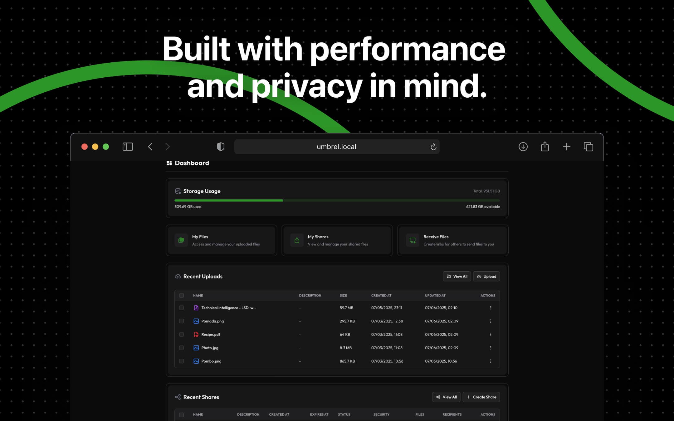 Screenshot 2 of Palmr app on Umbrel App Store