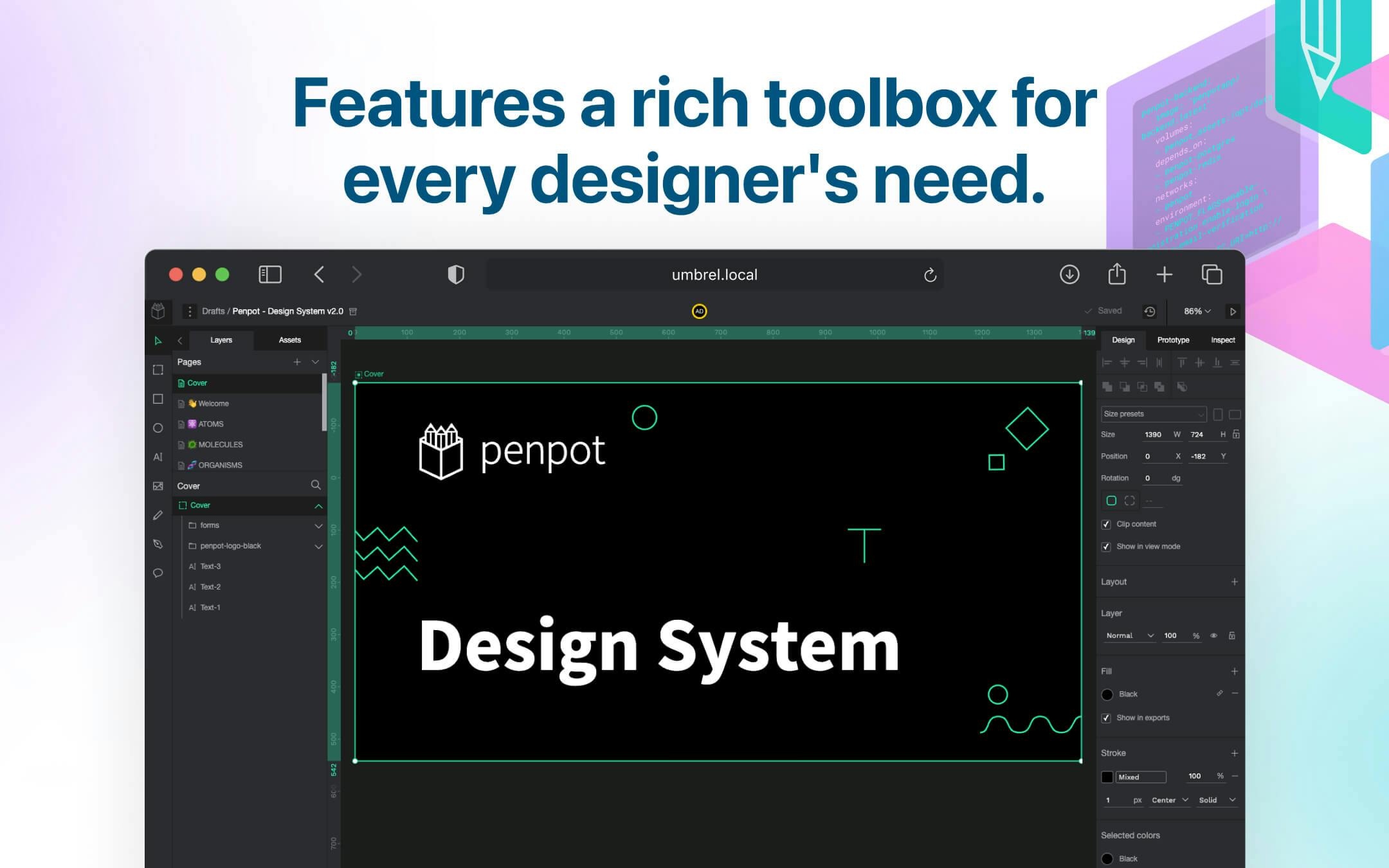 Screenshot 2 of Penpot app on Umbrel App Store