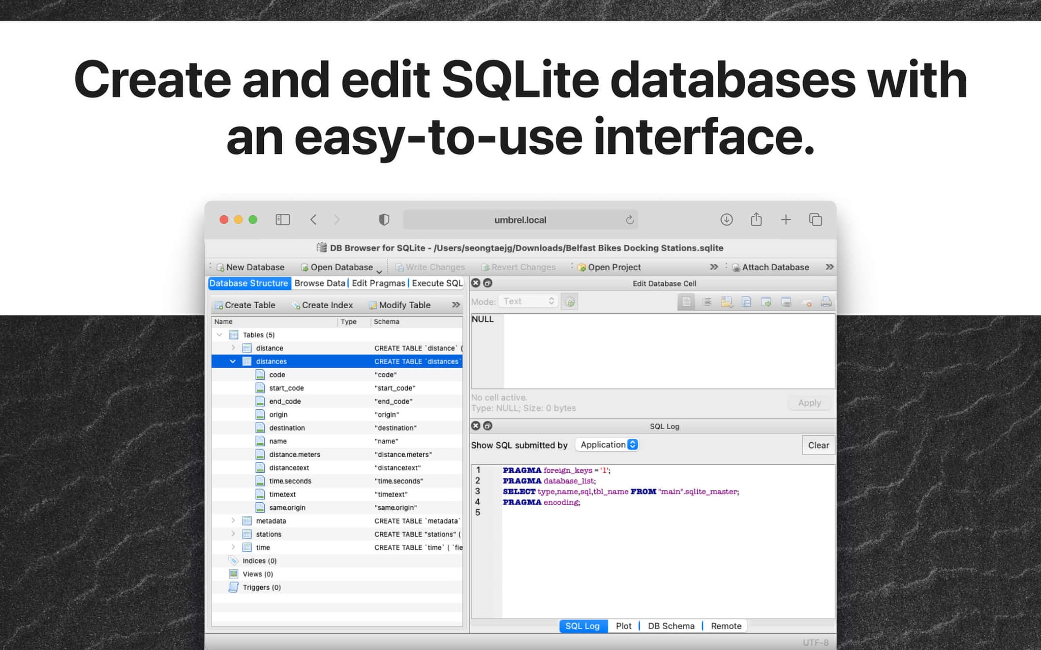 SQLite Browser | Umbrel App Store