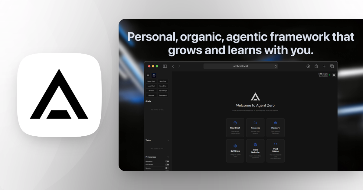 Agent Zero | Umbrel App Store