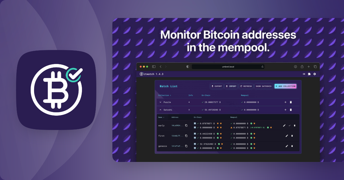 Bitwatch | Umbrel App Store