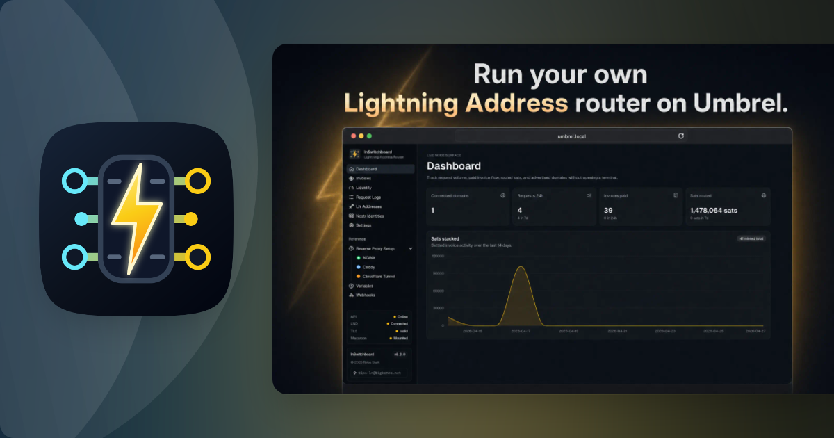lnSwitchboard | Umbrel App Store