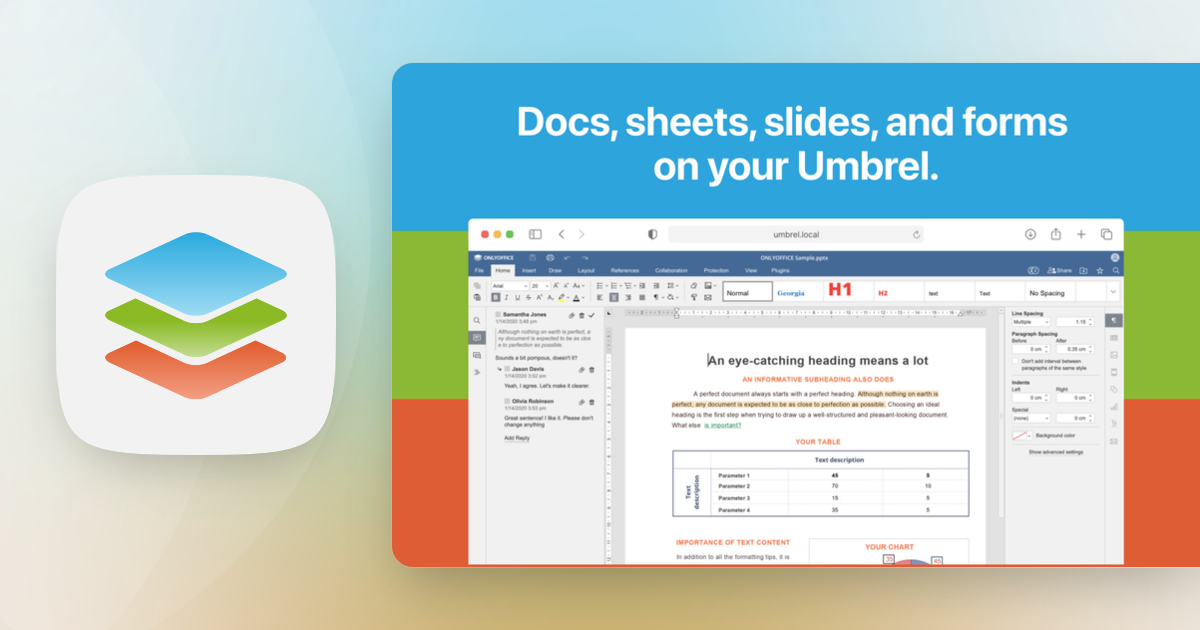 ONLYOFFICE Docs | Umbrel App Store