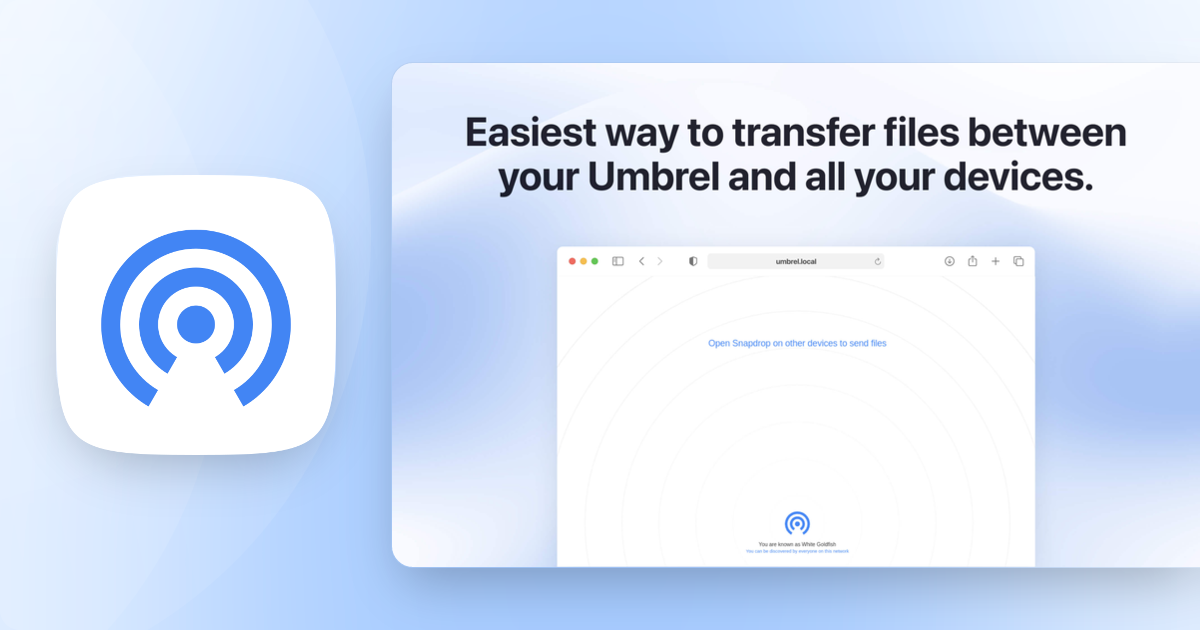 Snapdrop | Umbrel App Store